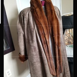 Fur/Leather Women’s Coat size M